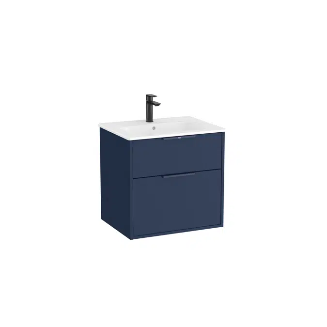 Optica Unik - Base unit with two drawers and ceramic basin