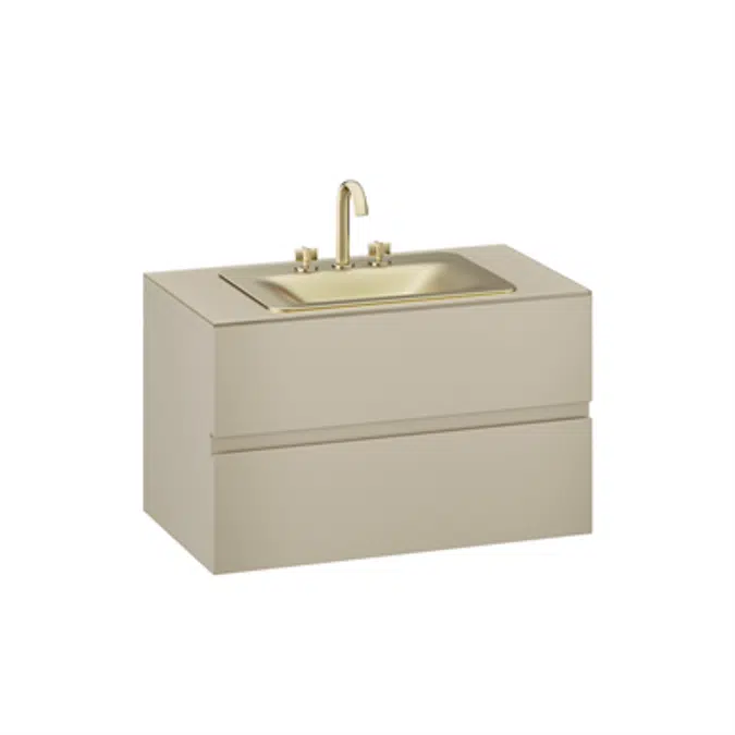 ARMANI - BAIA 1000 mm wall-hung furniture for countertop washbasin and deck-mounted basin mixer