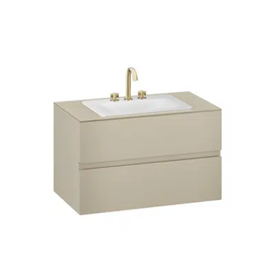 画像 ARMANI - BAIA 1000 mm wall-hung furniture for countertop washbasin and deck-mounted basin mixer