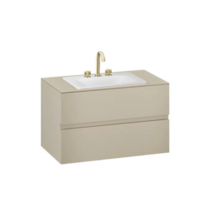 ARMANI - BAIA 1000 mm wall-hung furniture for countertop washbasin and deck-mounted basin mixer