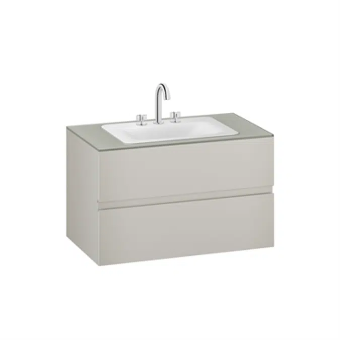 ARMANI - BAIA 1000 mm wall-hung furniture for countertop washbasin and deck-mounted basin mixer