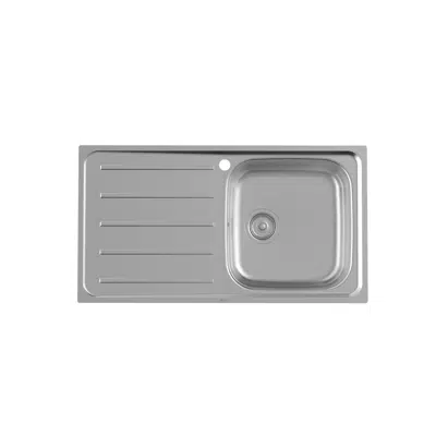 kép a termékről - Victoria Stainless steel single bowl kitchen sink and left drainer