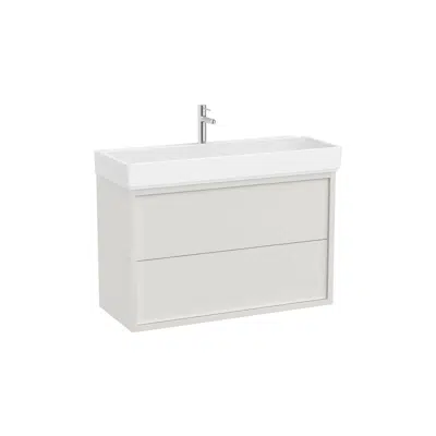afbeelding voor Tura  Unik (Base unit with two drawers, bottom shelf and centered basin)