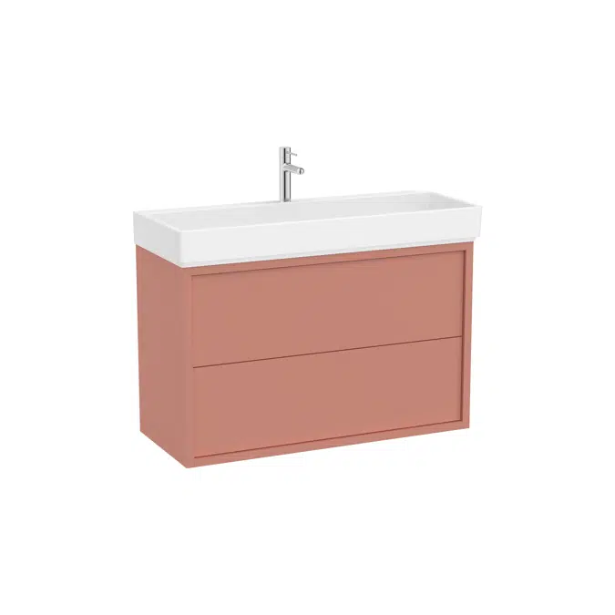 Tura  Unik (Base unit with two drawers, bottom shelf and centered basin)