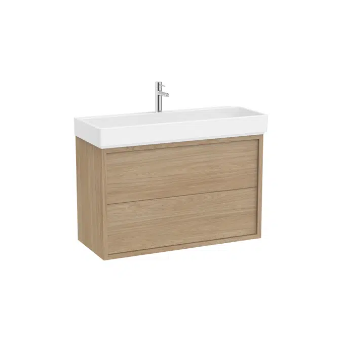 Tura  Unik (Base unit with two drawers, bottom shelf and centered basin)