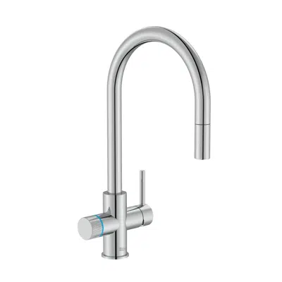Image for Aquafy - Kitchen sink mixer with  2 ways for filtered water and tap water, retractable swivel spout, rinse spray function and flexible supply hoses. Cold Start