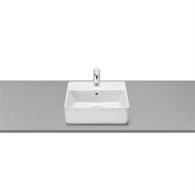THE GAP 420 SQUARE - Over countertop vitreous china basin w/ taphole