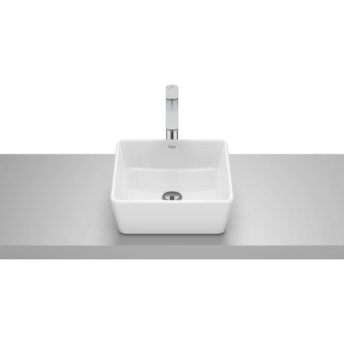 Optica Over countertop vitreous china basin without taphole