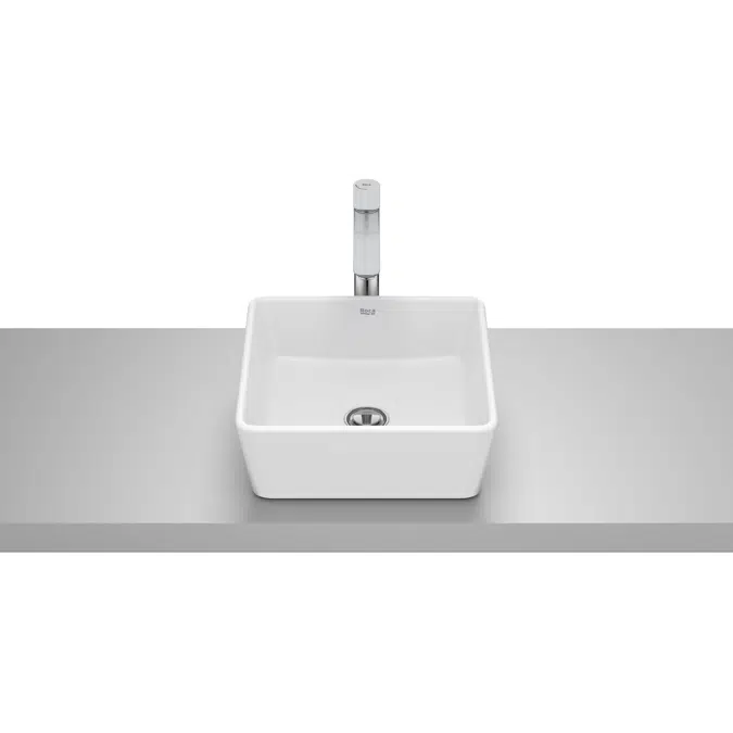Optica Over countertop vitreous china basin without taphole