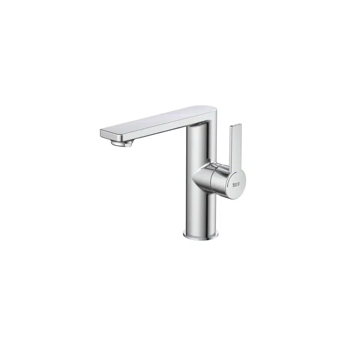 Targa Basin mixer with smooth body and flexible supply hoses Cold Start L-Size