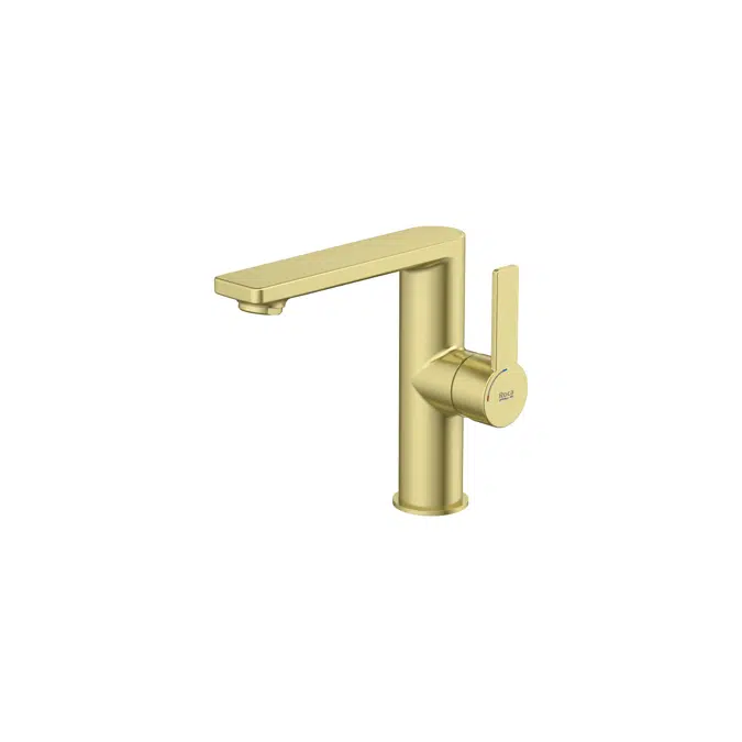 Targa Basin mixer with smooth body and flexible supply hoses Cold Start L-Size