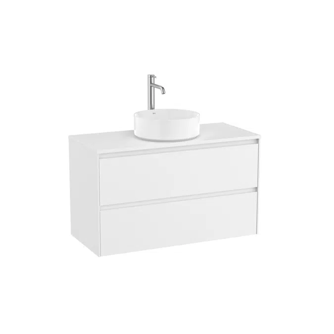 ONA Base unit for over countertop basin with two drawers
