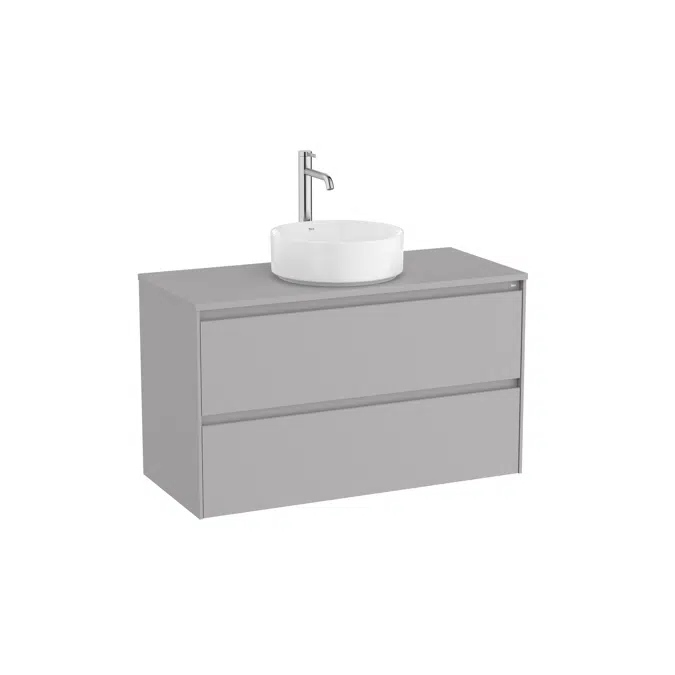 ONA Base unit for over countertop basin with two drawers