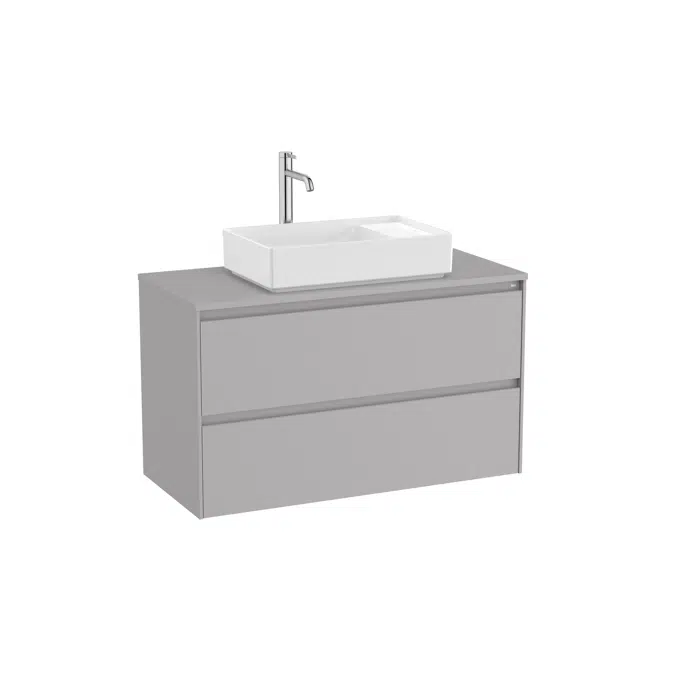 ONA Base unit for over countertop basin with two drawers