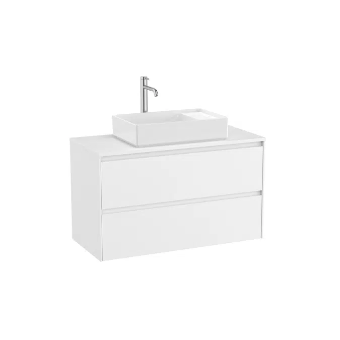 ONA Base unit for over countertop basin with two drawers