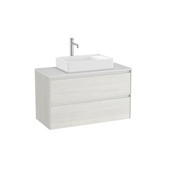 ONA Base unit for over countertop basin with two drawers
