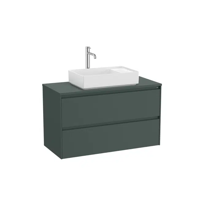 ONA Base unit for over countertop basin with two drawers