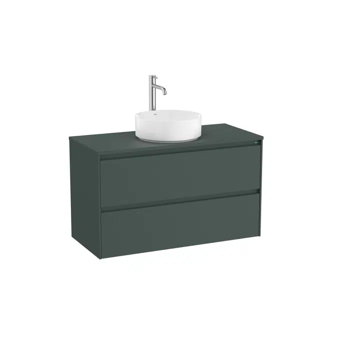 ONA Base unit for over countertop basin with two drawers