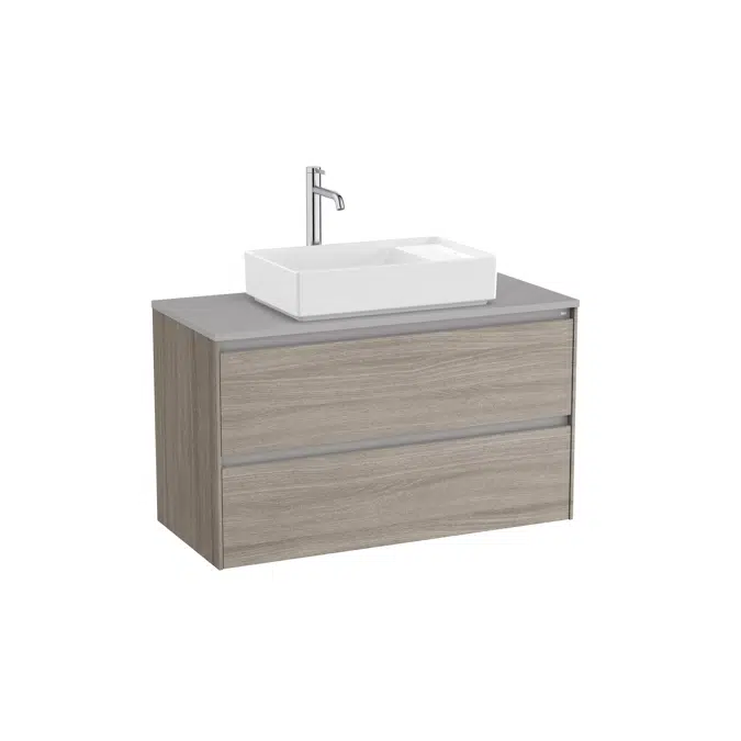 ONA Base unit for over countertop basin with two drawers