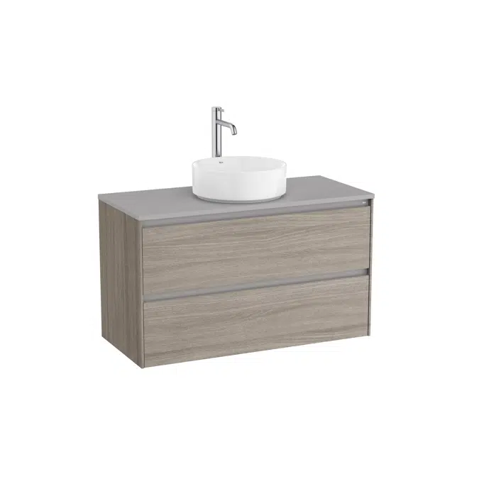 ONA Base unit for over countertop basin with two drawers
