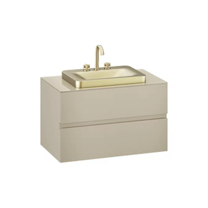 ARMANI - BAIA 1000 mm wall-hung furniture for deck-mounted basin mixers and over countertop washbasins