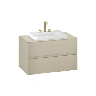 kuva kohteelle ARMANI - BAIA 1000 mm wall-hung furniture for deck-mounted basin mixers and over countertop washbasins