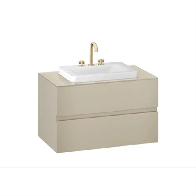 ARMANI - BAIA 1000 mm wall-hung furniture for deck-mounted basin mixers and over countertop washbasins