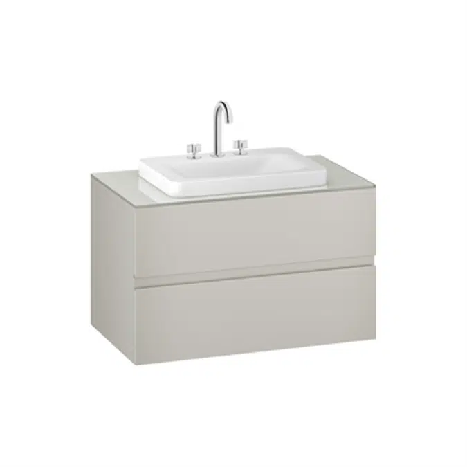 ARMANI - BAIA 1000 mm wall-hung furniture for deck-mounted basin mixers and over countertop washbasins