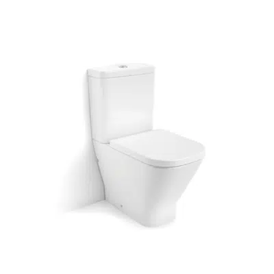 imagen para THE GAP RIMLESS Compact Toilet back-to-wall w/ cutout for isolation valve