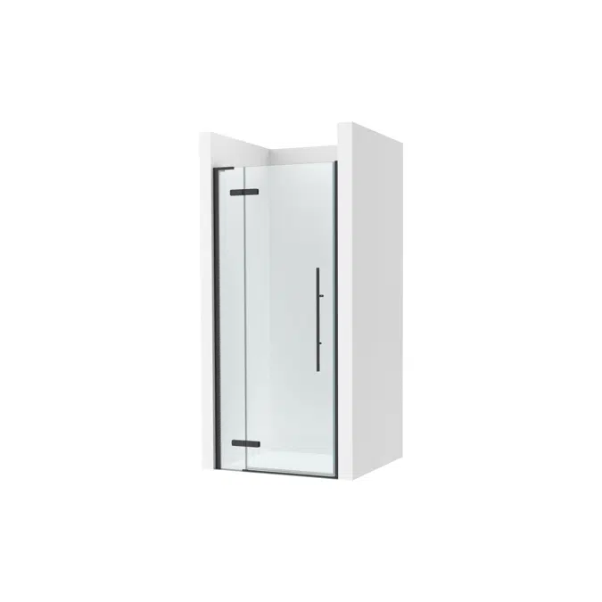 Brisa PEF - Front shower enclosure with 1 swing door + 1 fixed panel (between three walls)