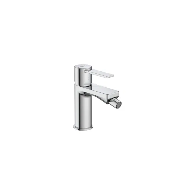 Targa Bidet mixer with smooth body and flexible supply hoses