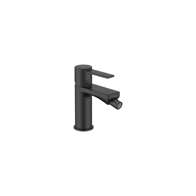 Targa Bidet mixer with smooth body and flexible supply hoses
