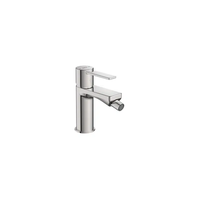 Targa Bidet mixer with smooth body and flexible supply hoses