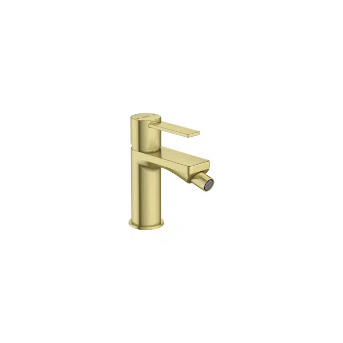 Targa Bidet mixer with smooth body and flexible supply hoses