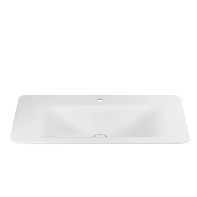ARMANI - BAIA 900 mm countertop washbasin for 1-hole basin mixer