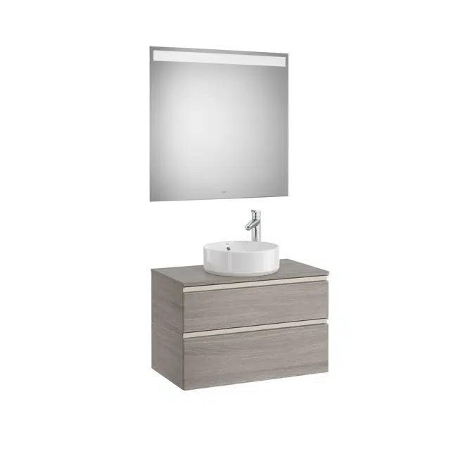THE GAP 805 Pack (base unit 2 drawers for over countertop basin and LED mirror)