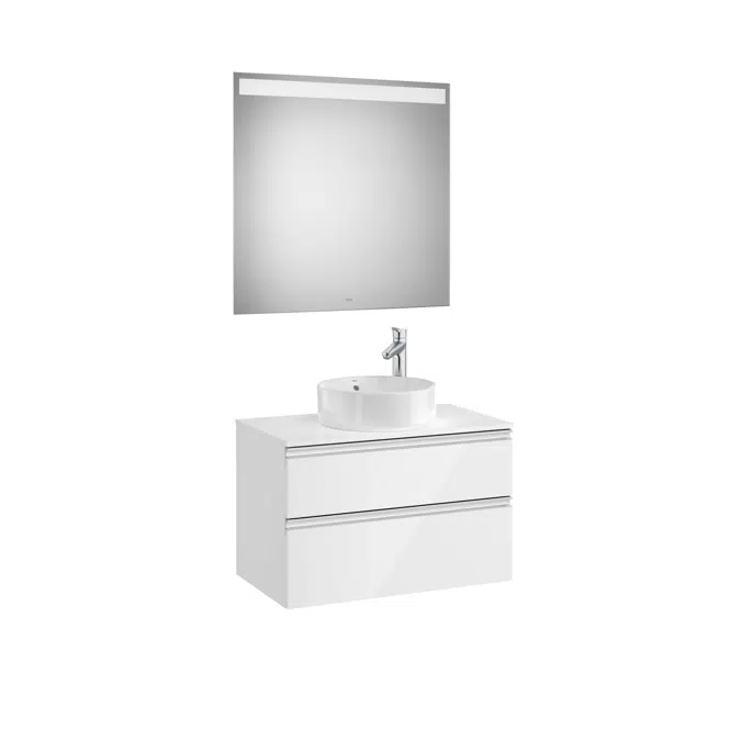 THE GAP 805 Pack (base unit 2 drawers for over countertop basin and LED mirror)