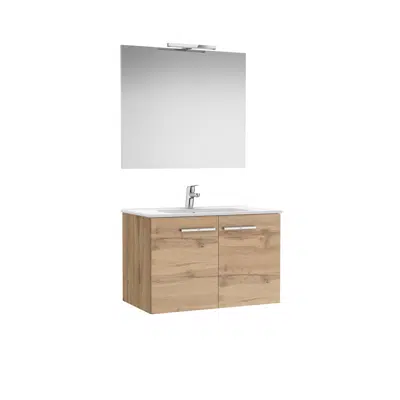 Image for Victoria Pack (base unit with two doors, basin, mirror and LED spotlight)