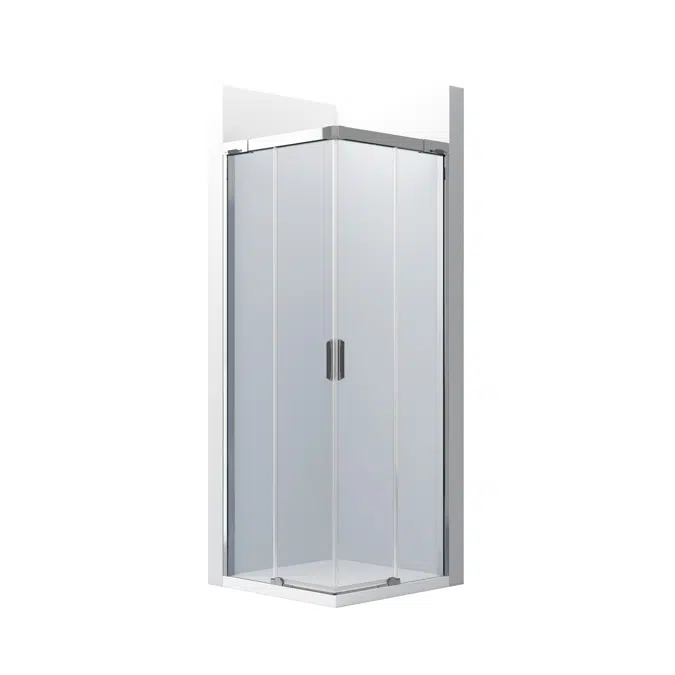 NARAY L2 800 - Lateral shower enclosure with 1 sliding door + 1 fixed panel