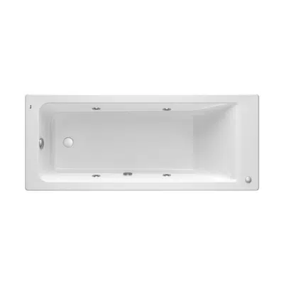 imagen para EASY 1700x750 Rectangular acrylic bath with Basic hydromassage