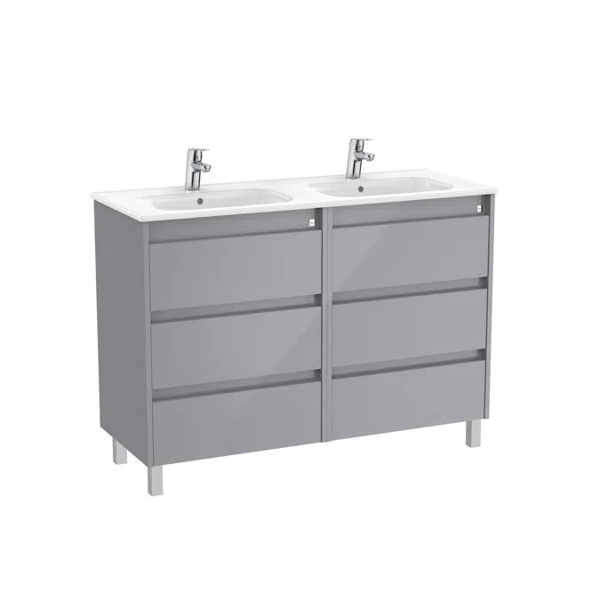 Tenet Unik (base unit with three drawers and double bowl basin)