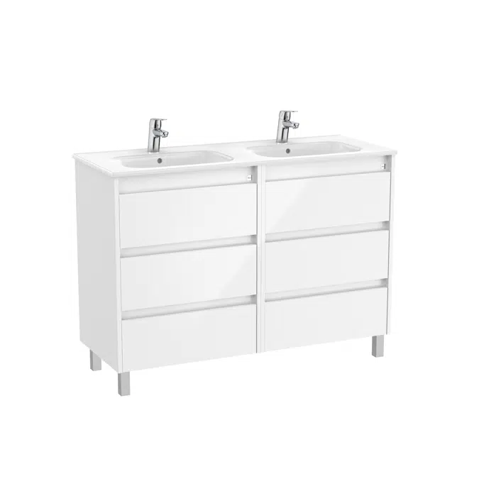 Tenet Unik (base unit with three drawers and double bowl basin)