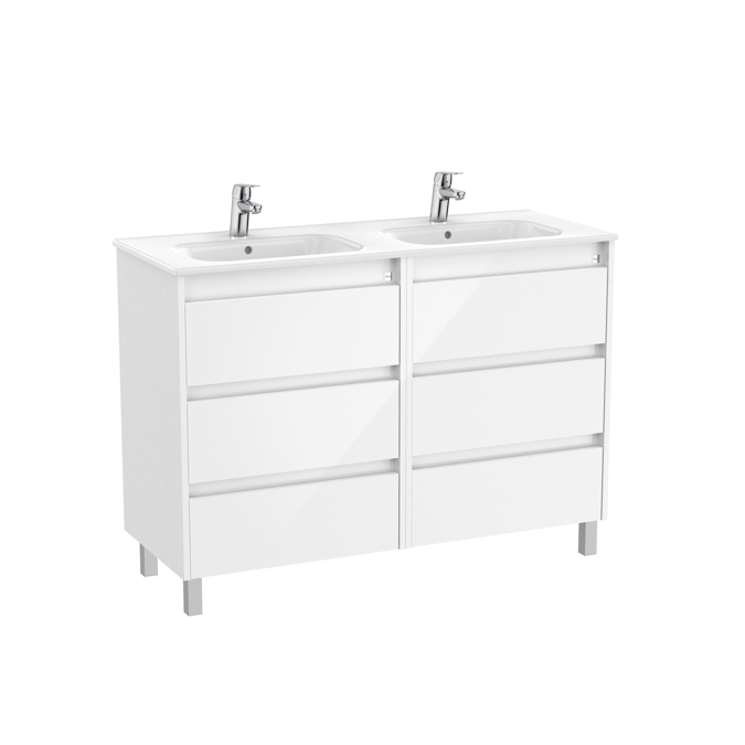 BIM objects - Free download! Tenet Unik (base unit with three drawers ...