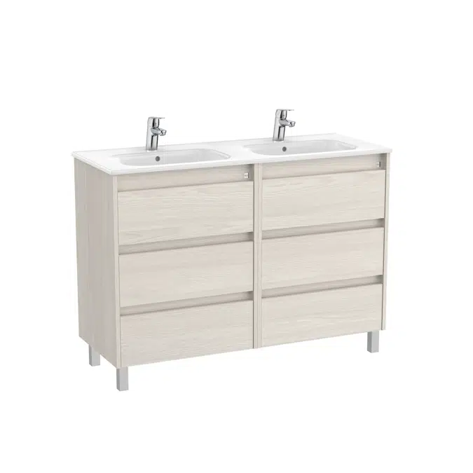 Tenet Unik (base unit with three drawers and double bowl basin)