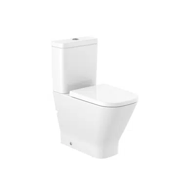 Image for SQUARE - Comfort height back to wall vitreous china Rimless close-coupled WC with dual outlet