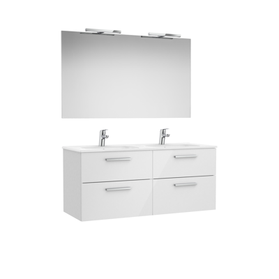 Image for VICTORIA BASIC Pack 1190 (base unit with four drawers, double sink, mirror and two LED wall lights)