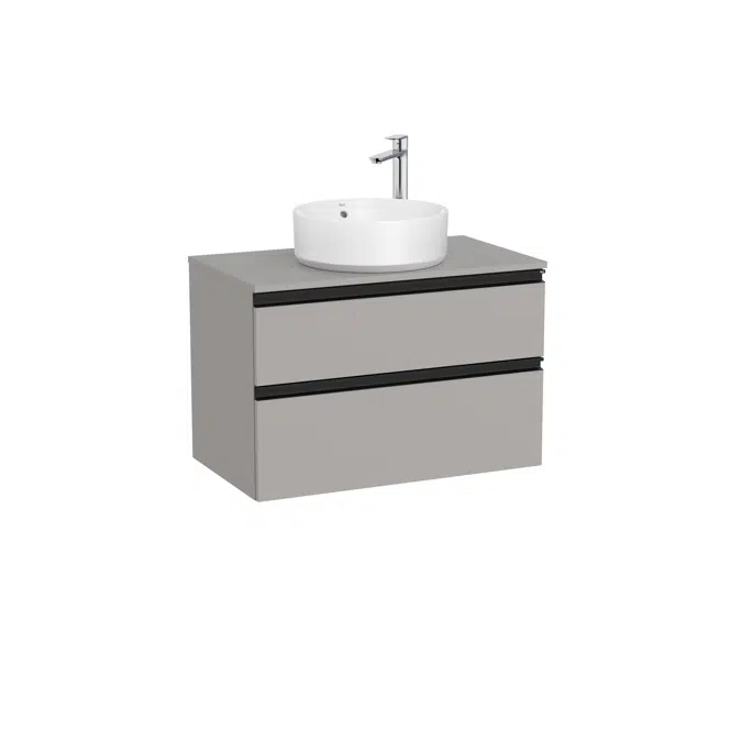 The Gap Base unit with two drawers for over countertop basin