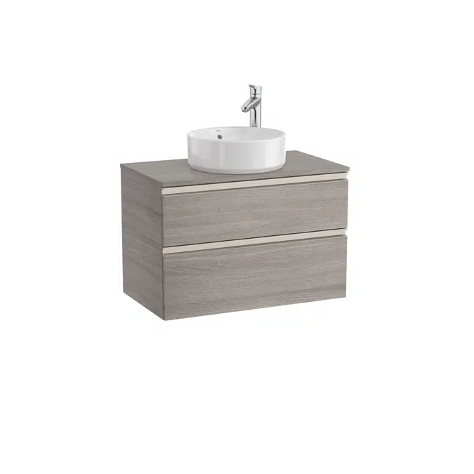 The Gap Base unit with two drawers for over countertop basin