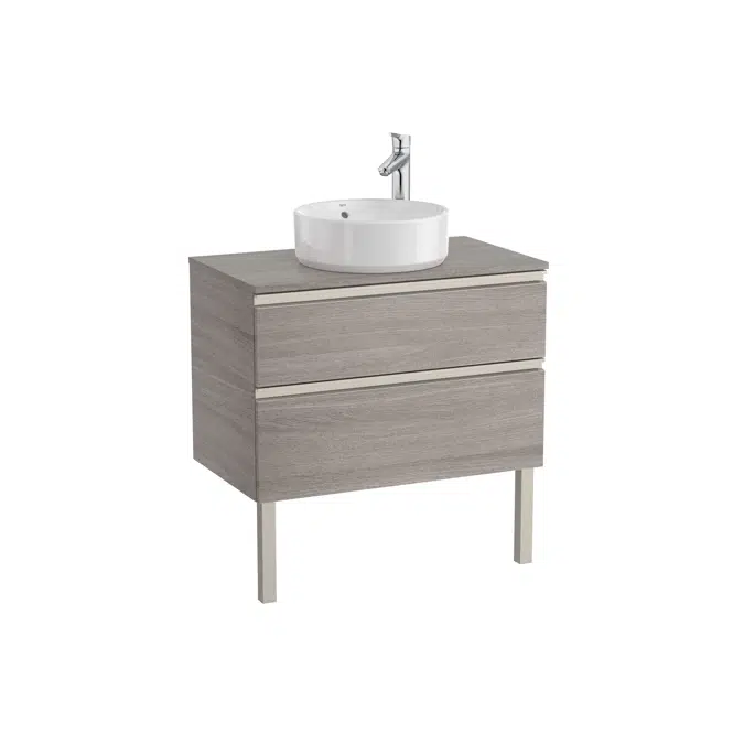 The Gap Base unit with two drawers for over countertop basin