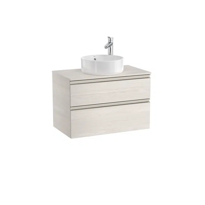 The Gap Base unit with two drawers for over countertop basin